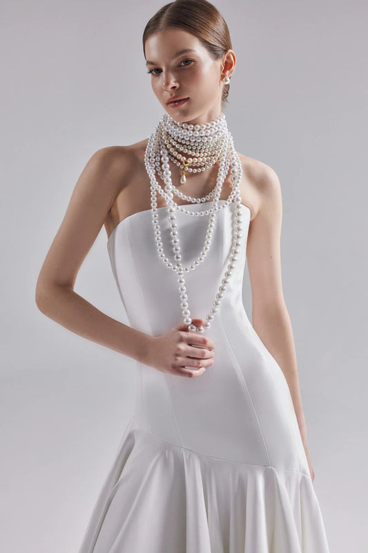 Holly | Asymmetric mikado wedding dress