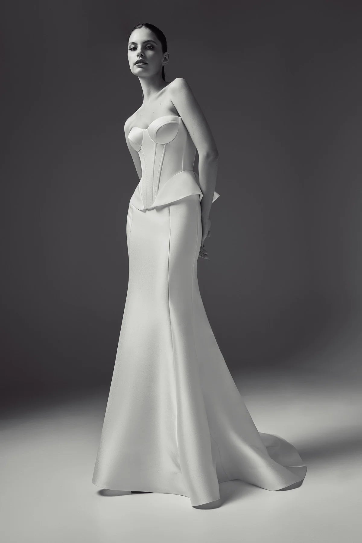 Harley | Mikado bridal set with lace-up corset