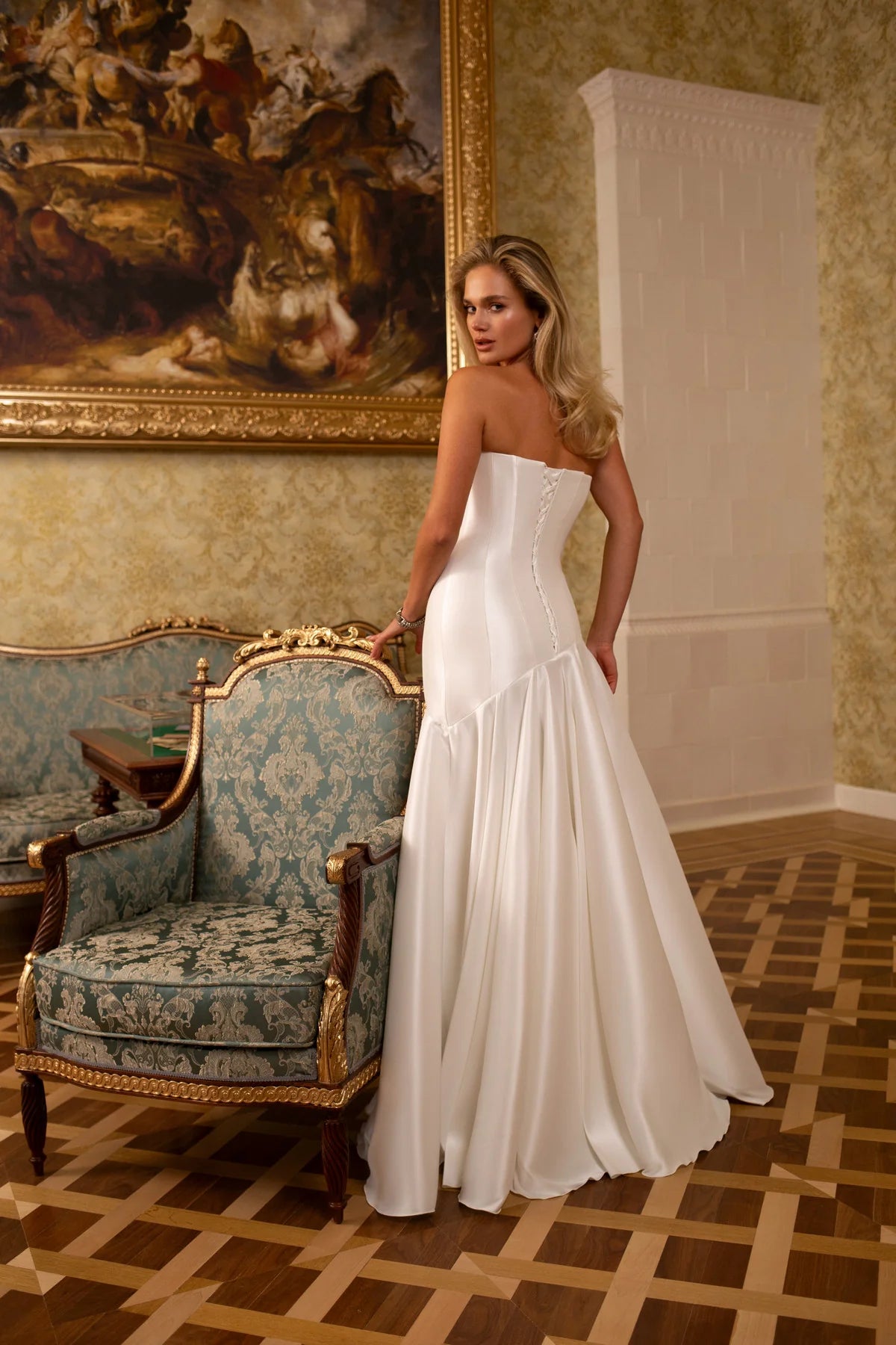 Holly | Asymmetric mikado wedding dress