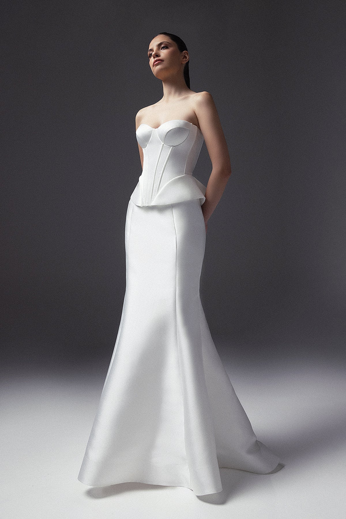 Harley | Mikado bridal set with lace-up corset