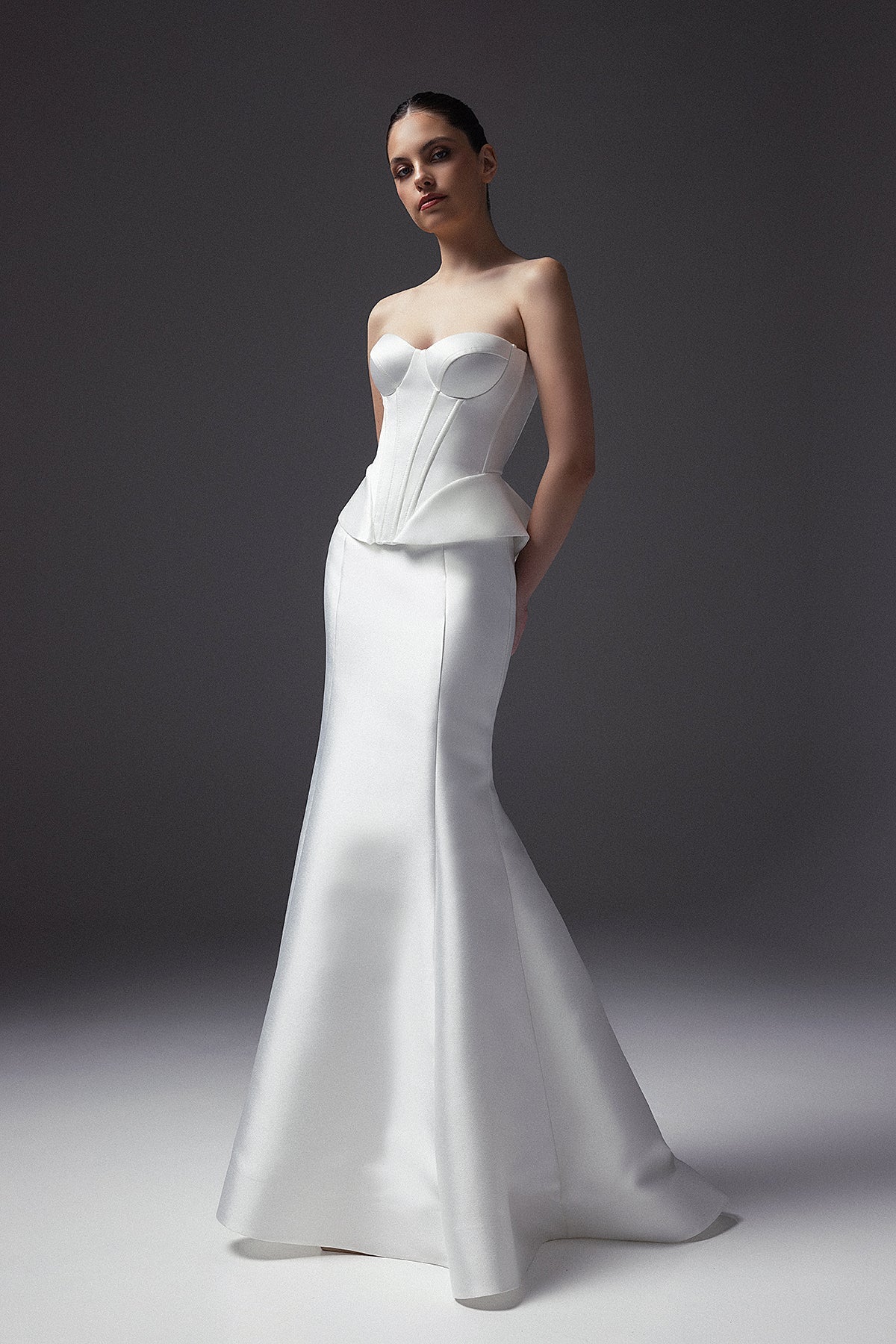 Harley | Mikado bridal set with lace-up corset