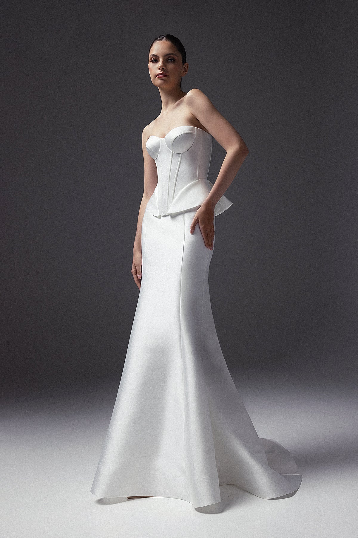 Harley | Mikado bridal set with lace-up corset