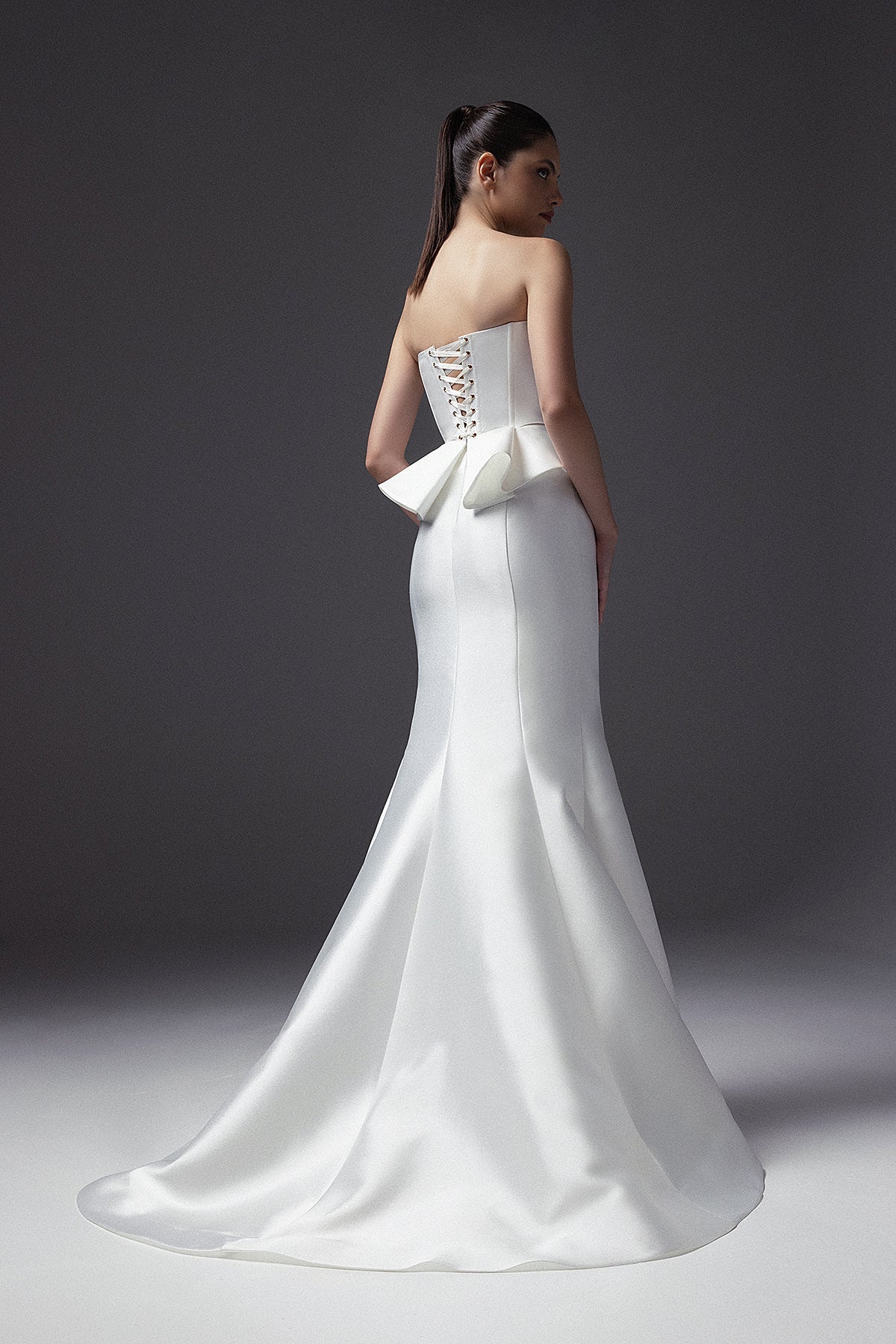 Harley | Mikado bridal set with lace-up corset