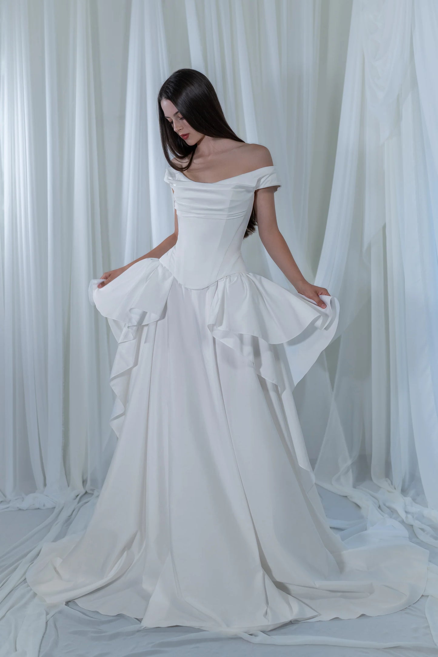 Paradise | Statement ruffled taffeta wedding gown