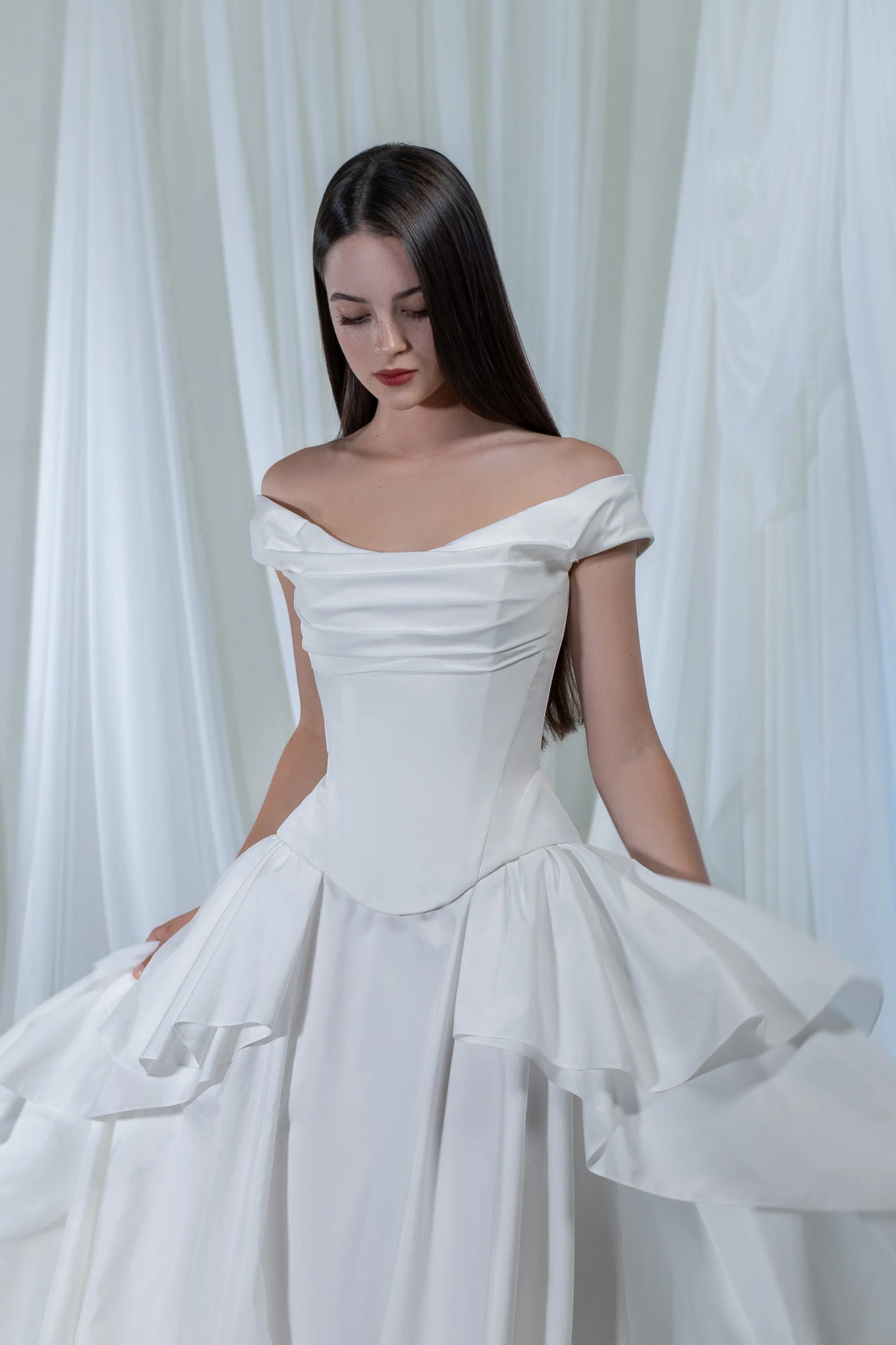 Paradise | Statement ruffled taffeta wedding gown
