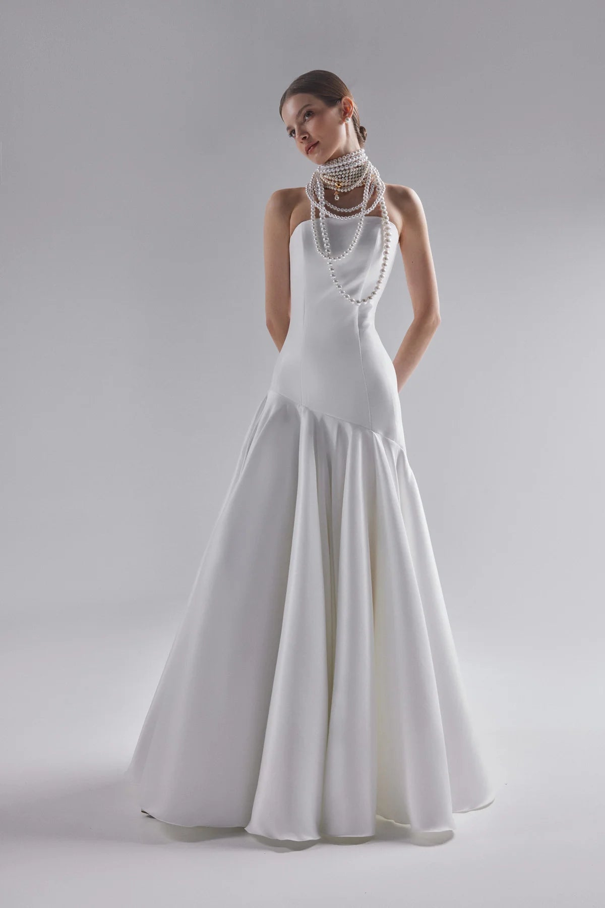Holly | Asymmetric mikado wedding dress