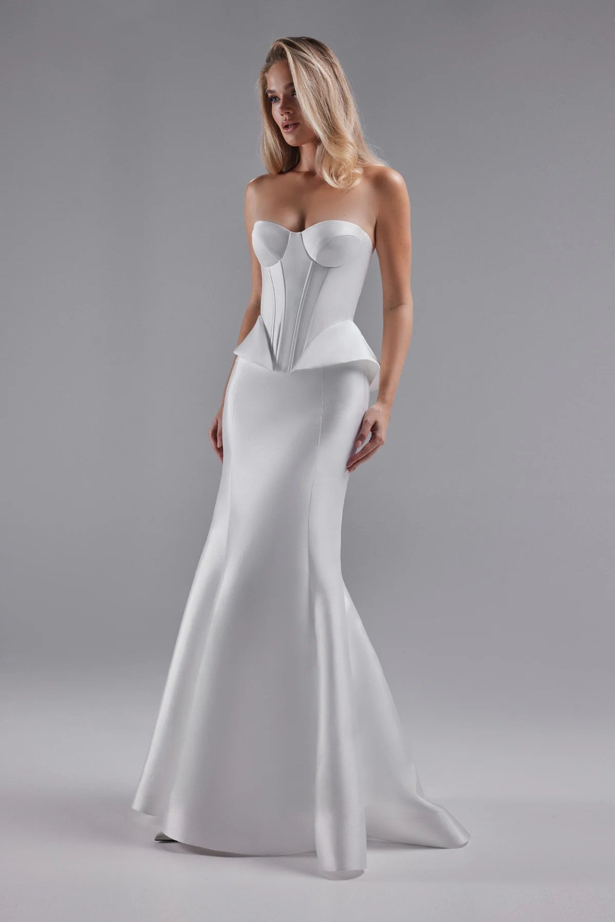 Harley | Mikado bridal set with lace-up corset