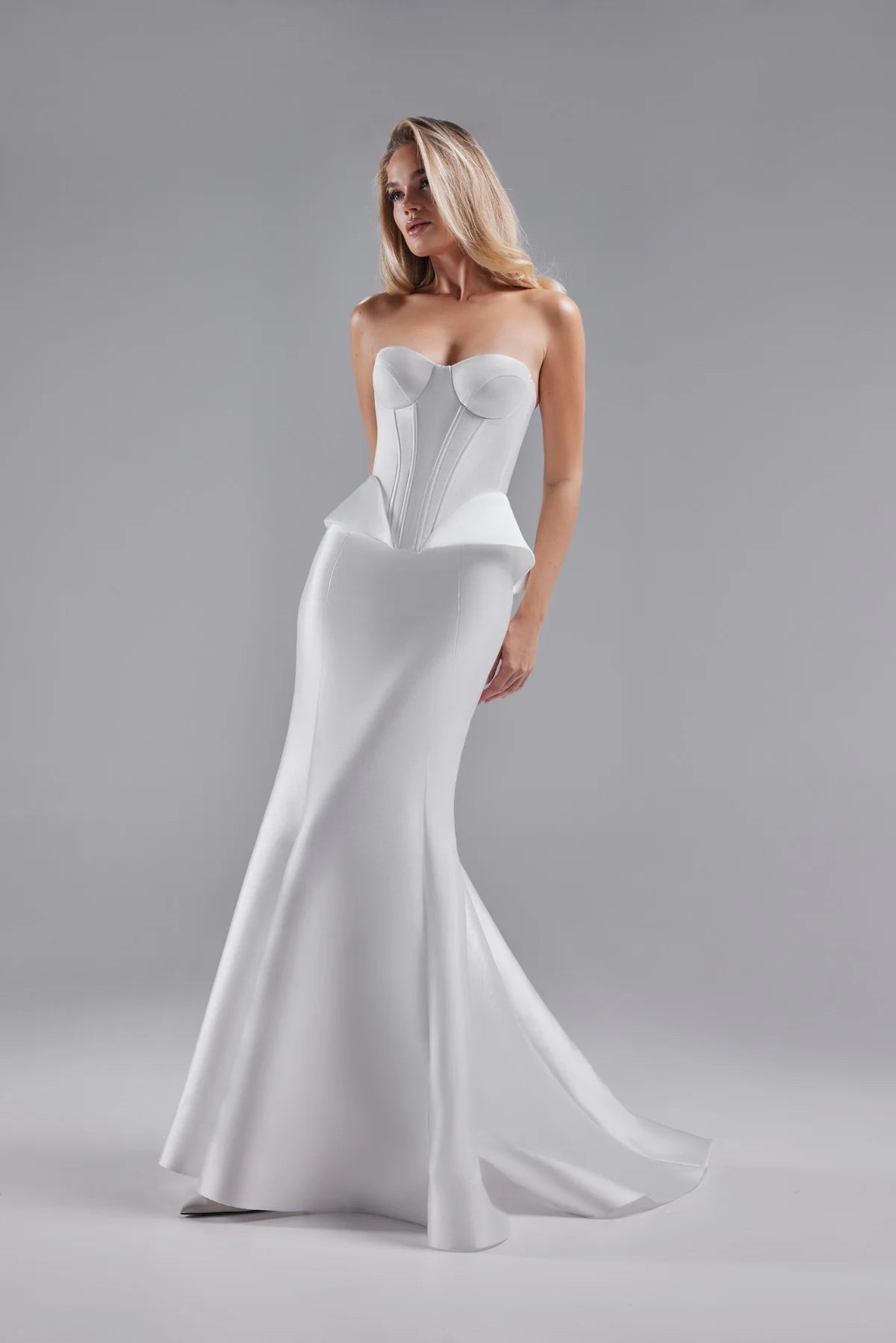 Harley | Mikado bridal set with lace-up corset