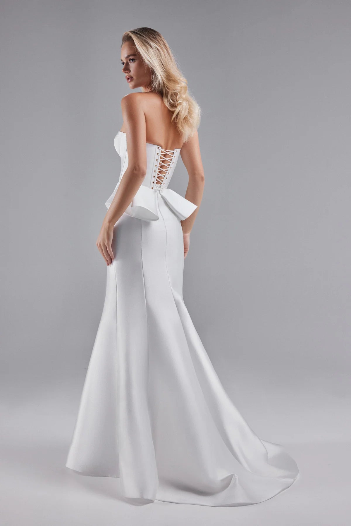 Harley | Mikado bridal set with lace-up corset