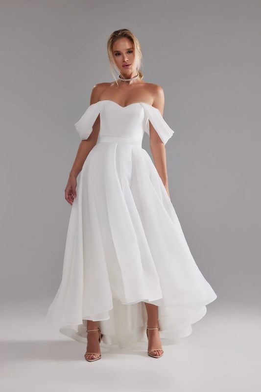 Romilda | Midi-to-floor organza bridal gown