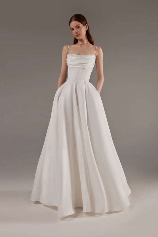 Rihanna | Draped bodice wedding gown