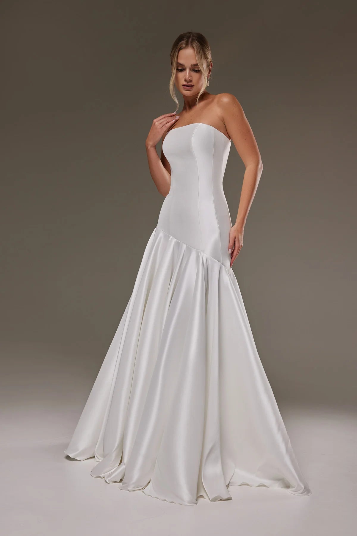 Holly | Asymmetric mikado wedding dress