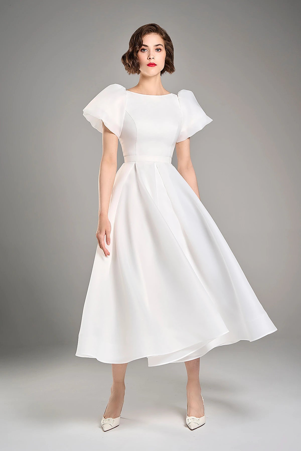 Odri | Midi organza wedding dress
