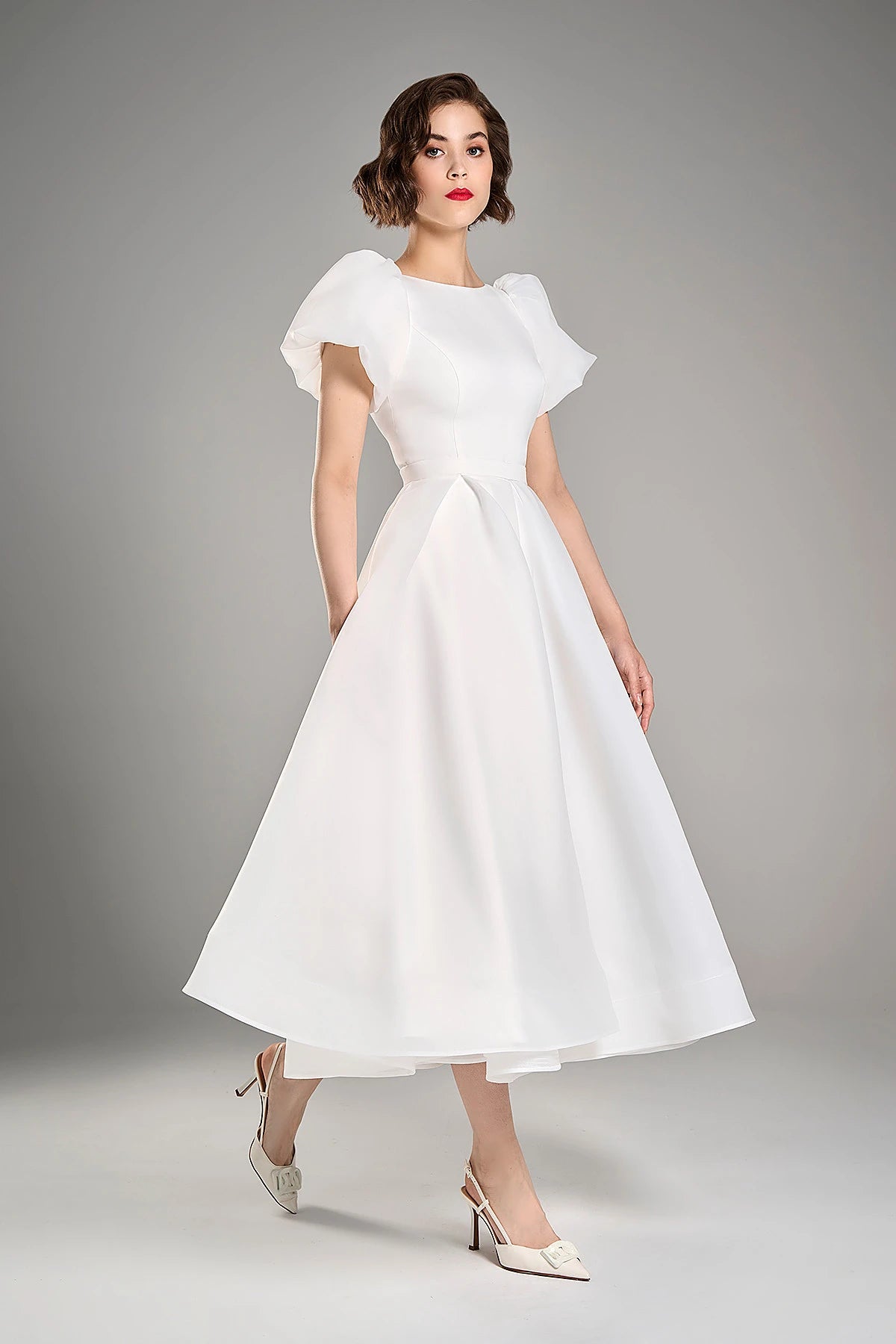 Odri | Midi organza wedding dress