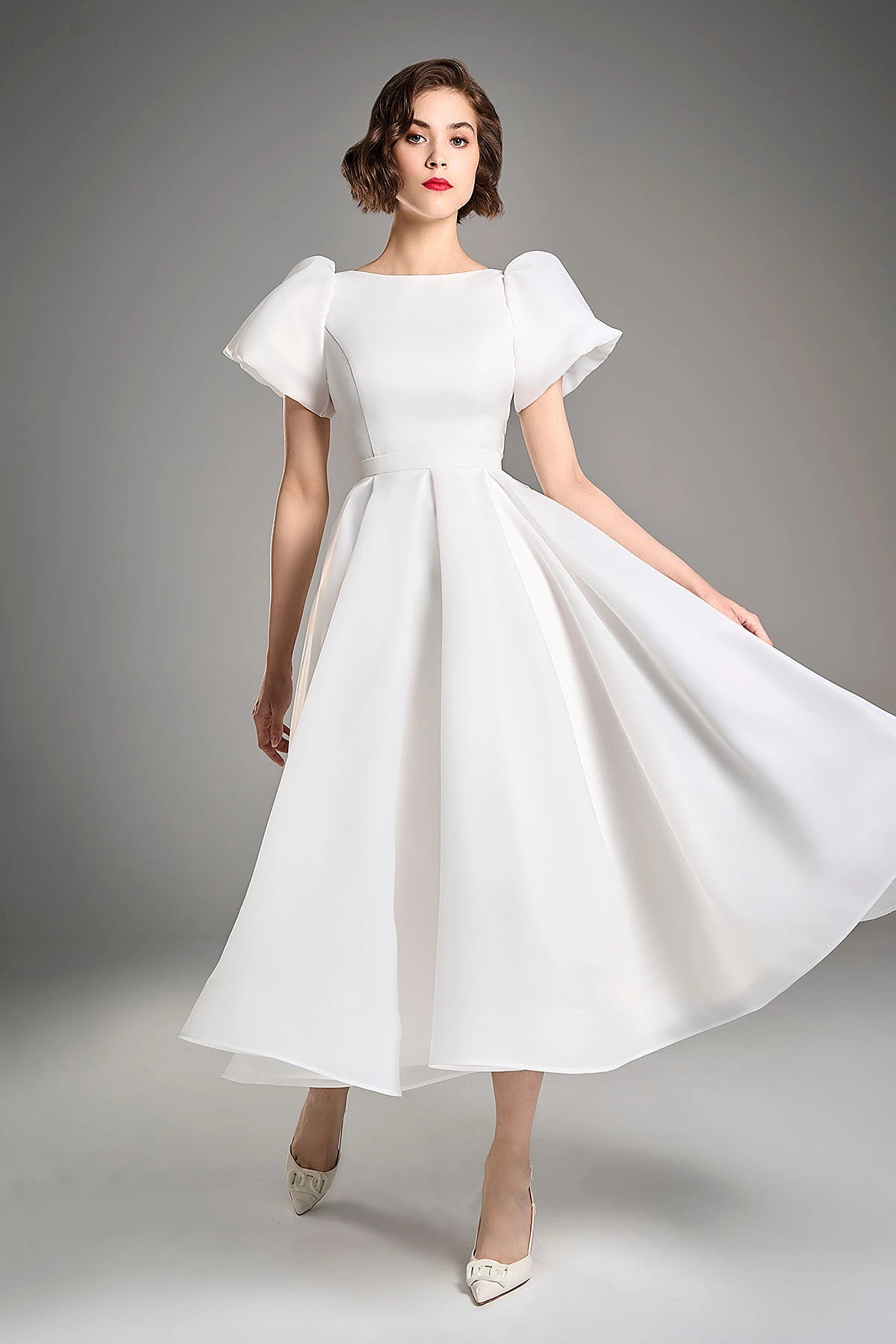 Odri | Midi organza wedding dress