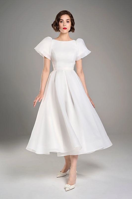 Odri | Midi organza wedding dress