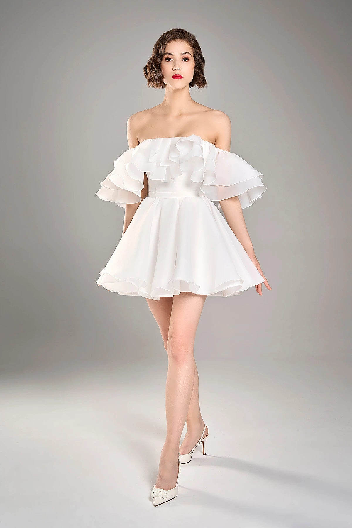 Pioni mini | Baby doll mini wedding gown