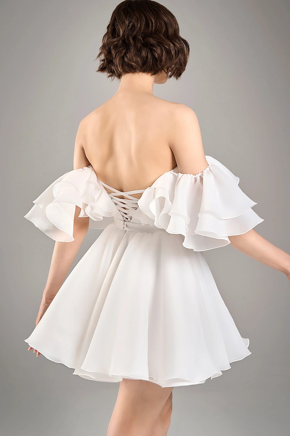 Pioni mini | Baby doll mini wedding gown