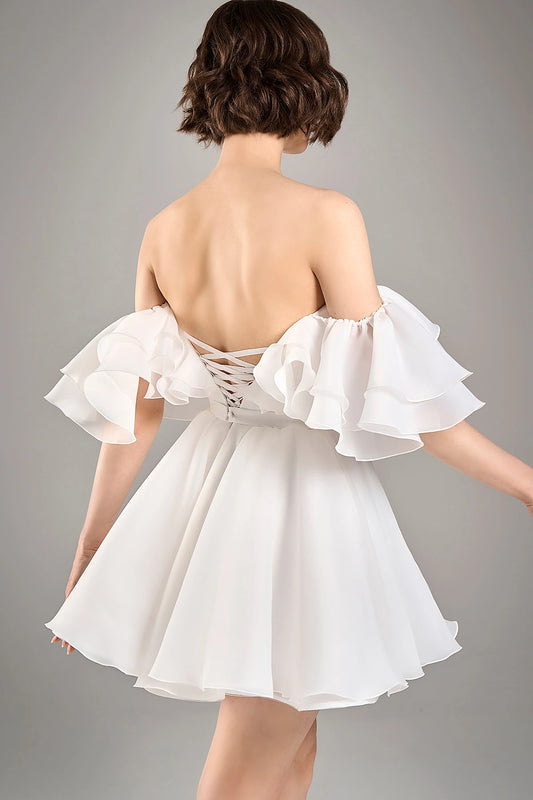 Pioni mini | Baby doll mini wedding gown