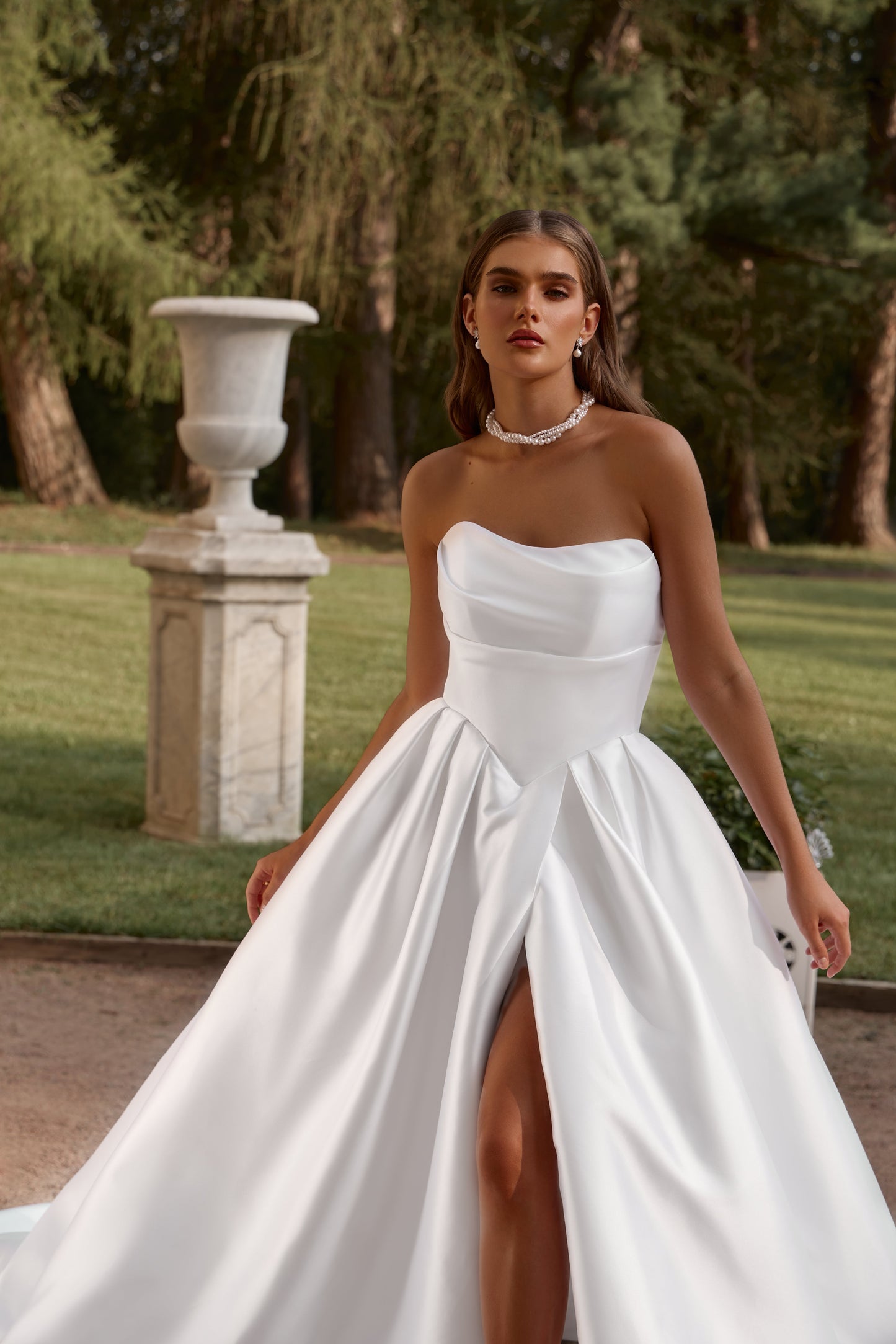 Esma | Minimalist A-line dress with a slit