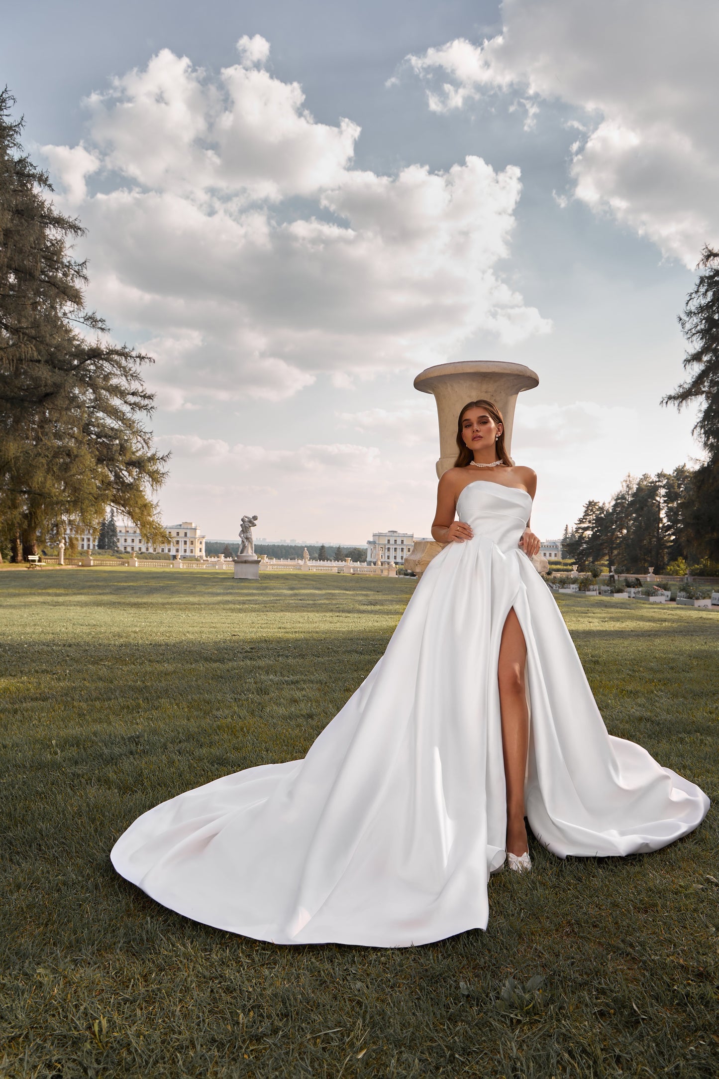 Esma | Minimalist A-line dress with a slit