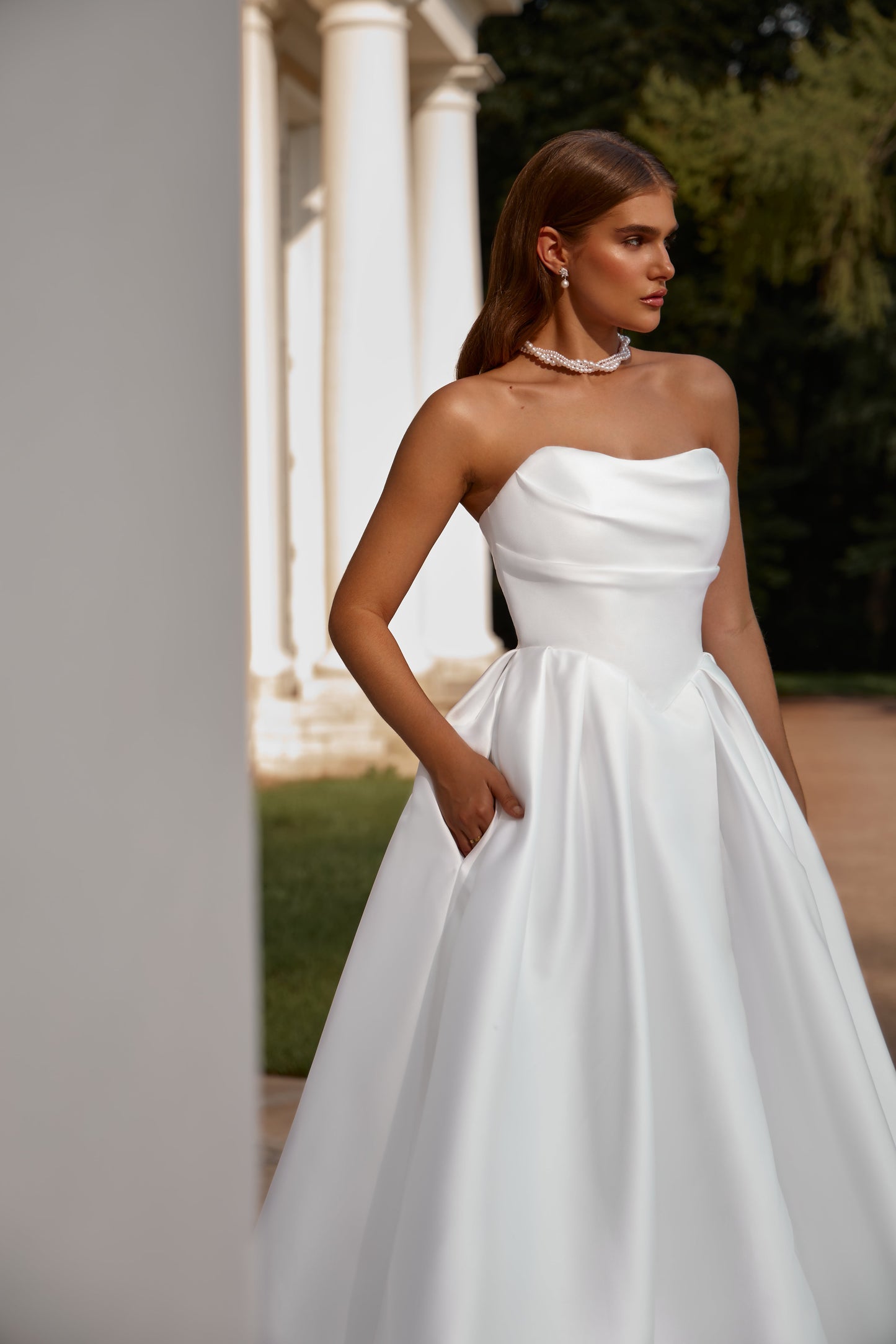 Esma | Minimalist A-line dress with a slit