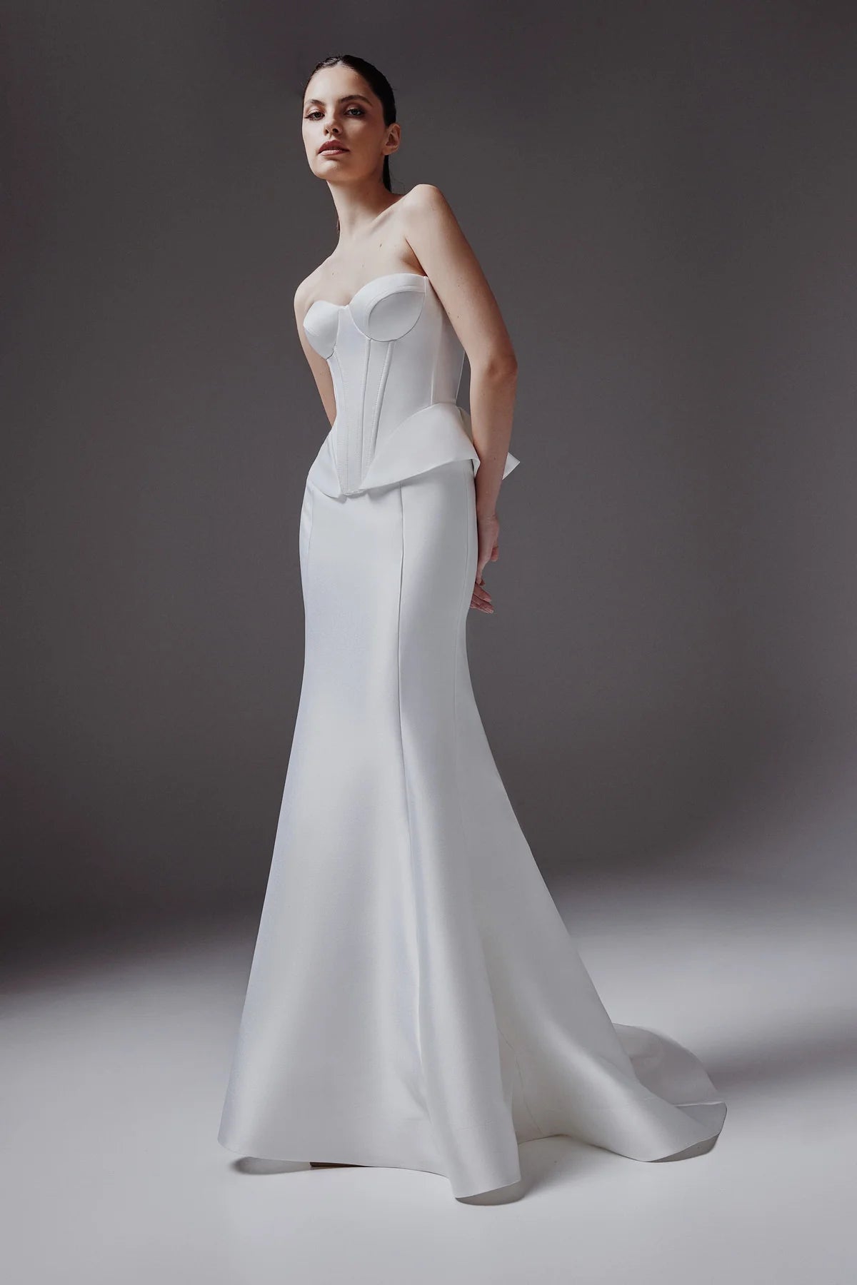 Harley | Mikado bridal set with lace-up corset