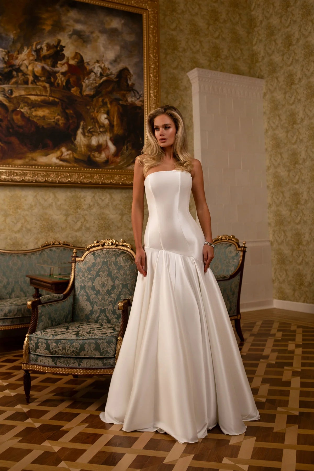 Holly | Asymmetric mikado wedding dress