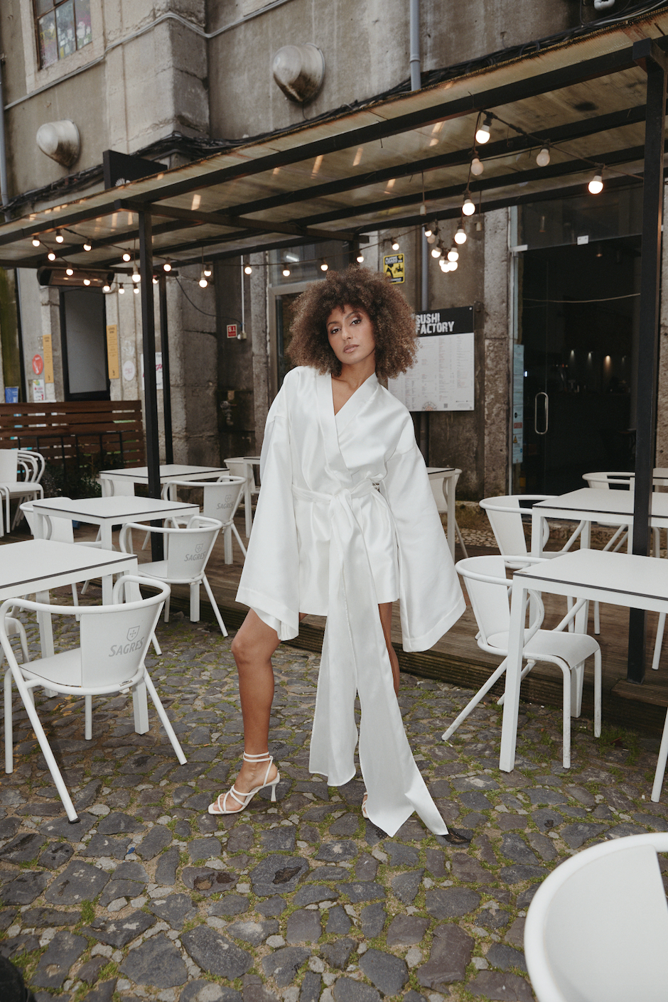 Kimono | Long sleeve mini party dress