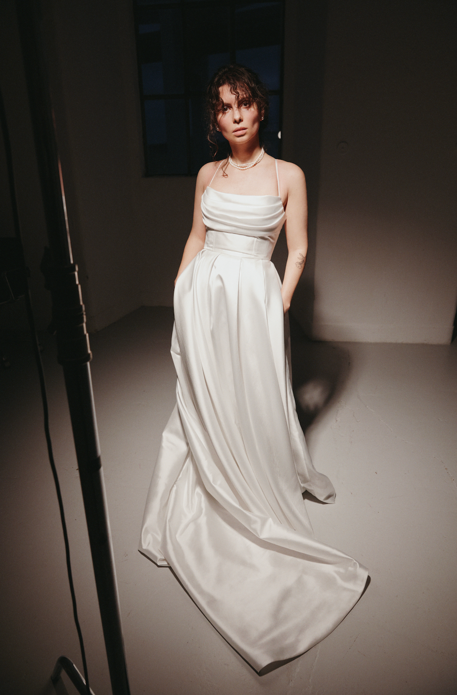 Valentina | Open back mikado wedding dress