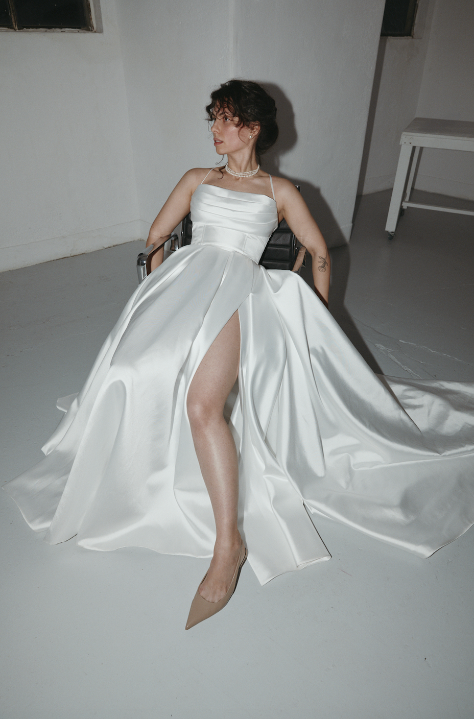 Valentina | Open back mikado wedding dress