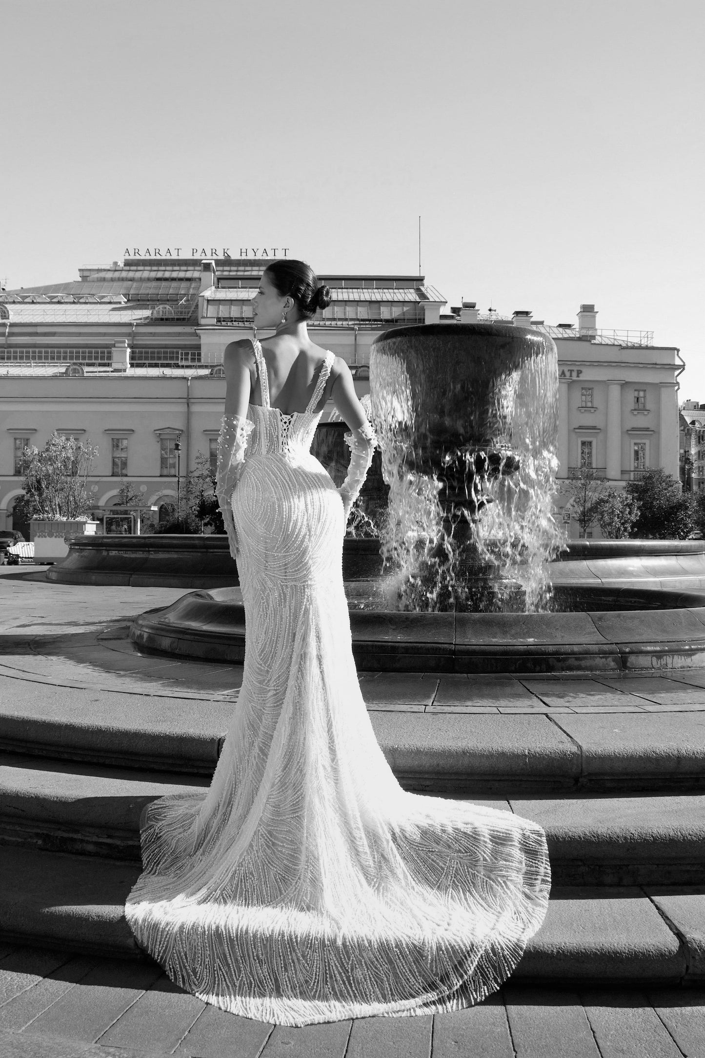 Adriana | Beaded mermaid gown with sweetheart neckline