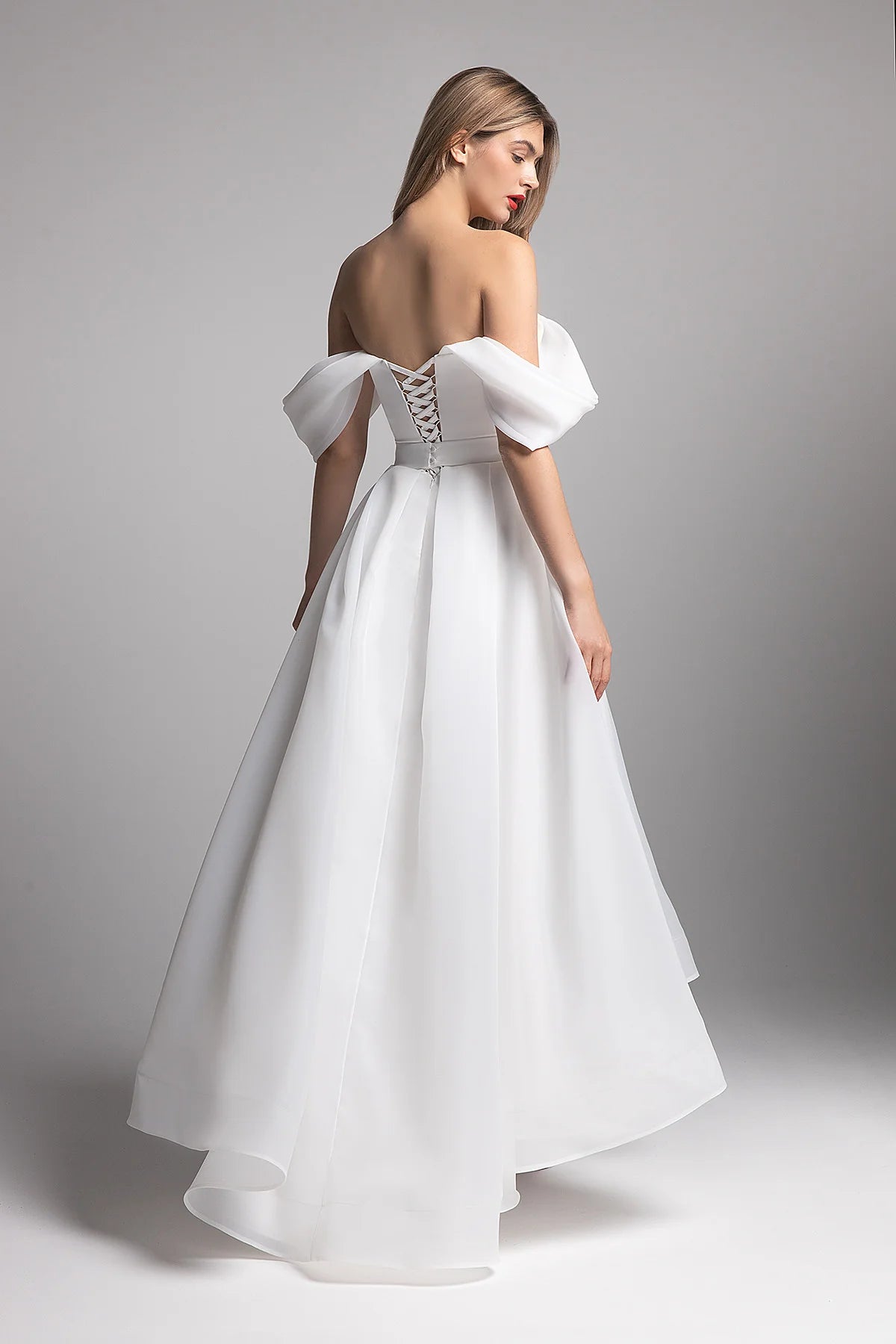 Romilda | Midi-to-floor organza bridal gown