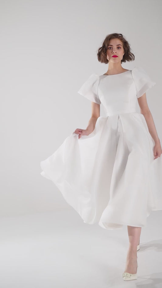 Odri | Midi organza wedding dress